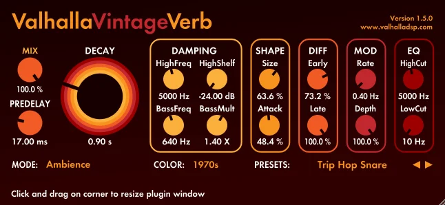 Valhalla VintageVerb vst plugin